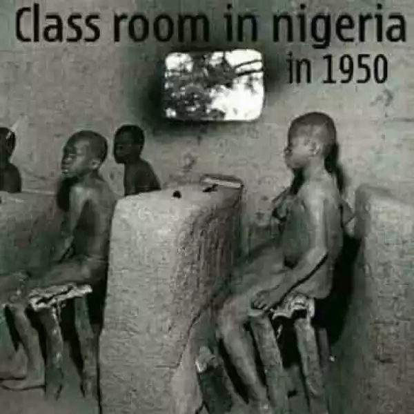 Throwback Photo Of A Classroom In Nigeria In The 1950s